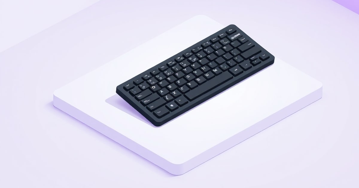Isometric keyboard connected via Bluetooth and 2.4GHz dongle showing wireless transmission signals