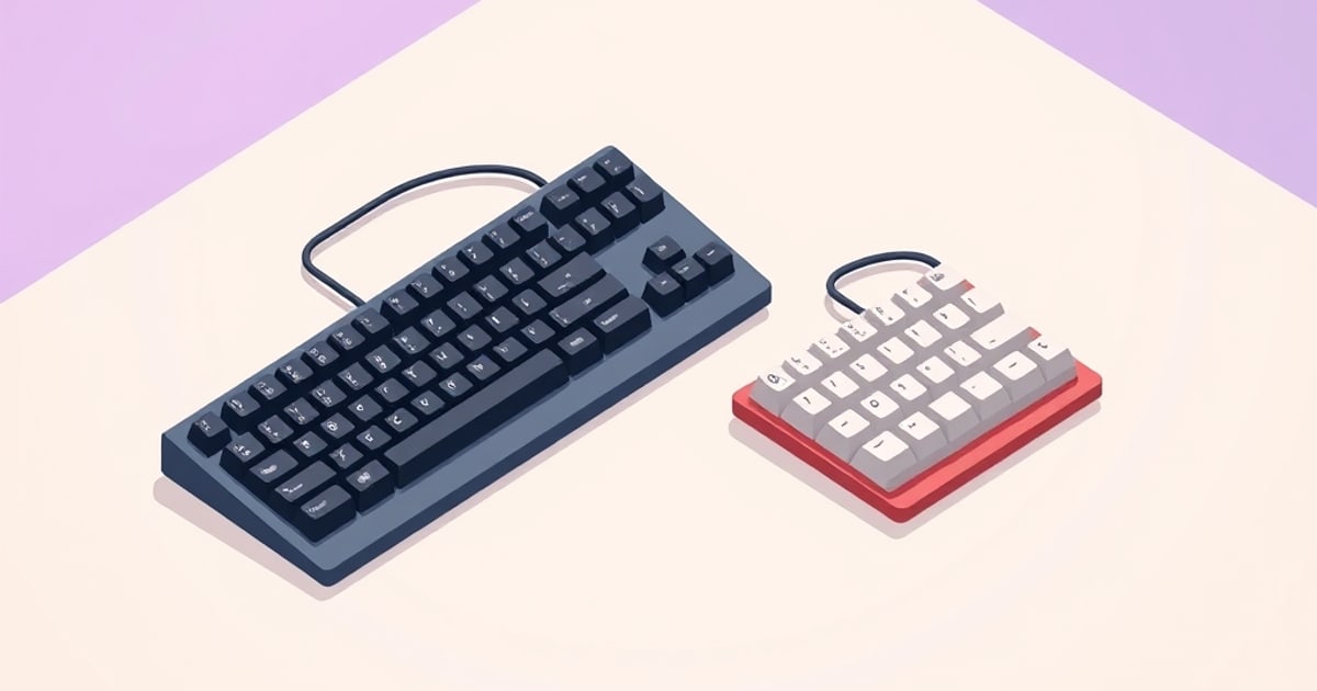 Isometric keyboard with three connection options: USB cable, 2.4GHz dongle receiver, and Bluetooth symbols